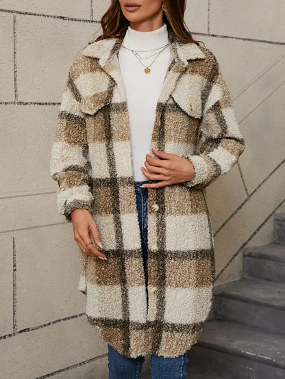 Plaid Longline Weather-Ready Jacket