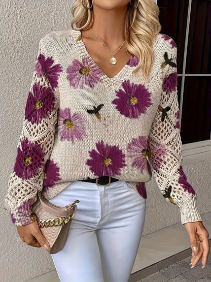 Floral Easy-Care Jumper