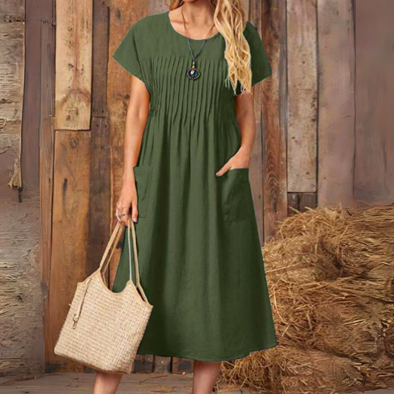 Flattering Comfort Dress with Pockets