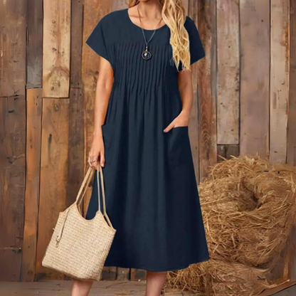 Flattering Comfort Dress with Pockets