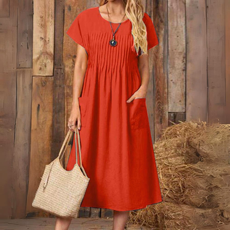 Flattering Comfort Dress with Pockets