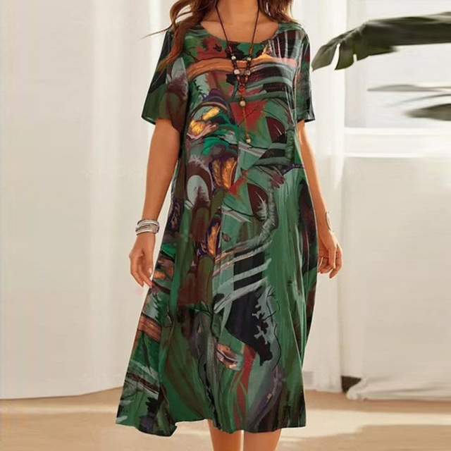 Artistic Comfort Printed Dress