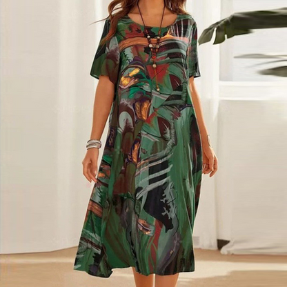 Artistic Comfort Printed Dress