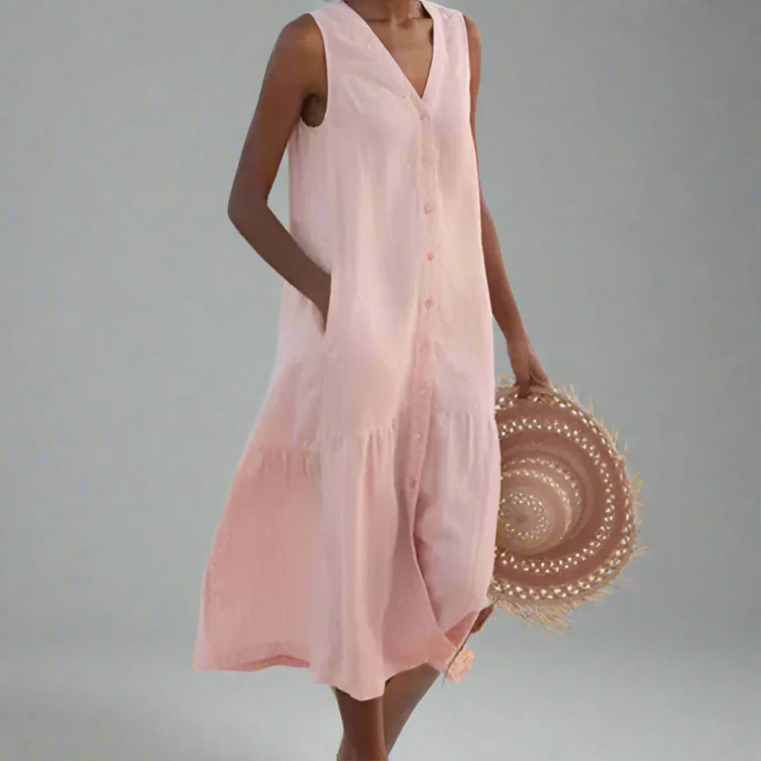 Cooling V-Neck Dress