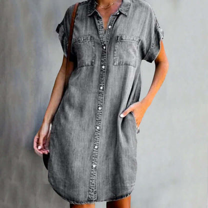 All-Day Flattering Denim Dress