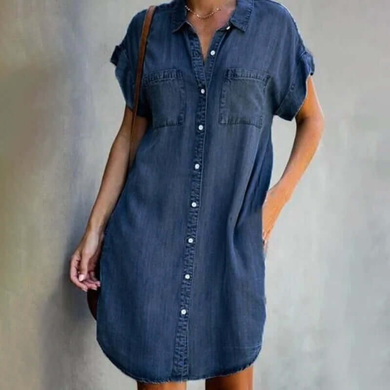 All-Day Flattering Denim Dress