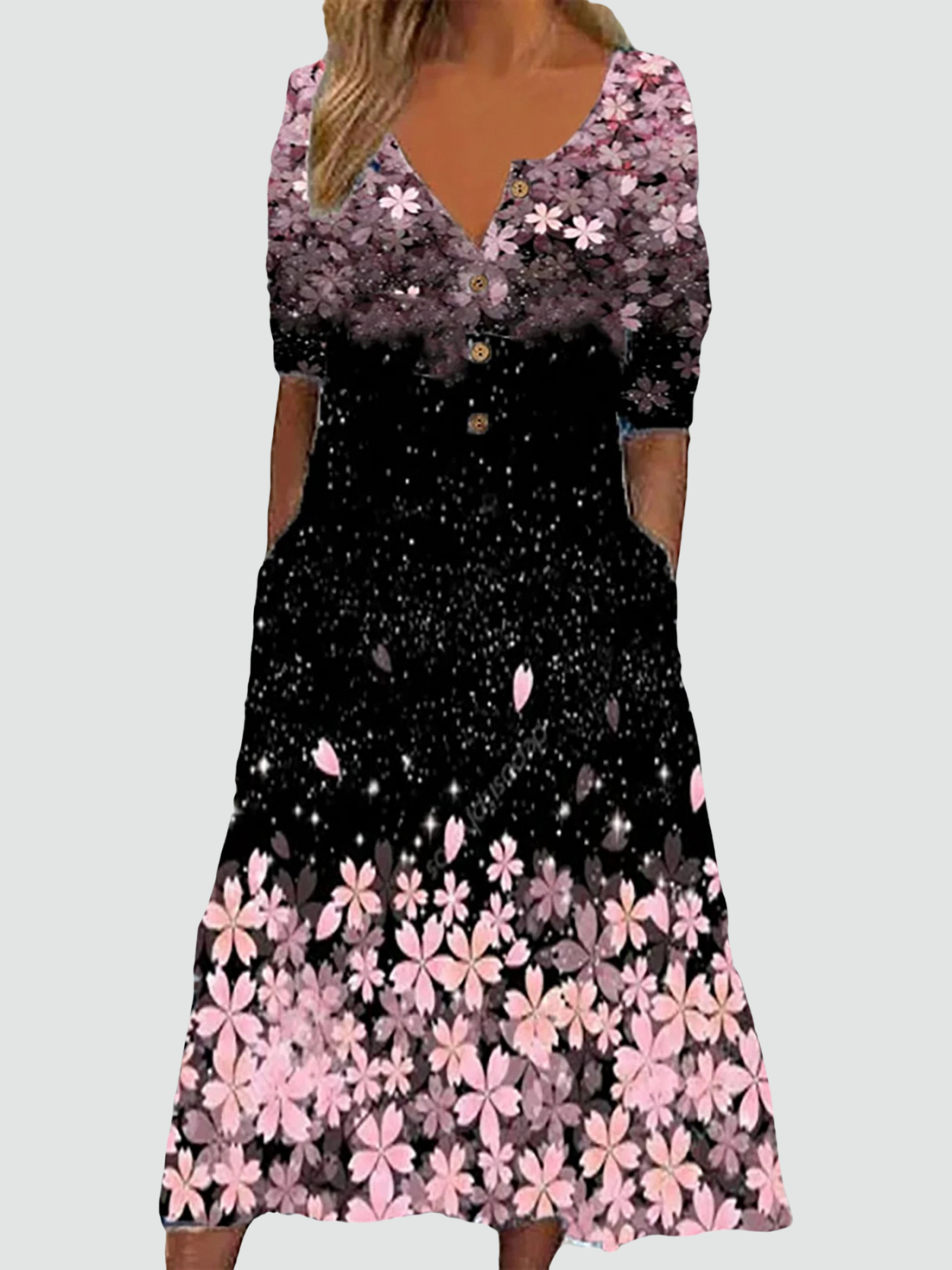 All-Day Floral Comfort Dress