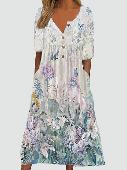 All-Day Floral Comfort Dress