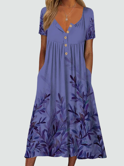 All-Day Floral Comfort Dress