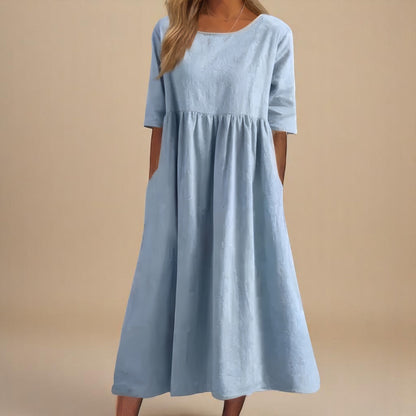 Effortless Airy Cotton Summer Dress