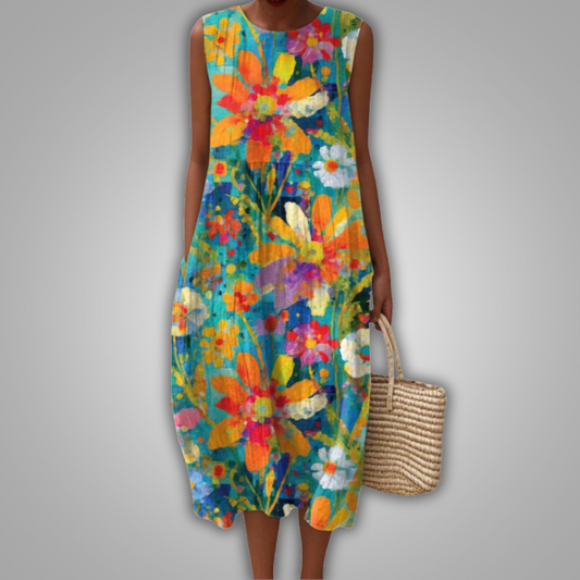 Tropic-Bloom Maxi Dress