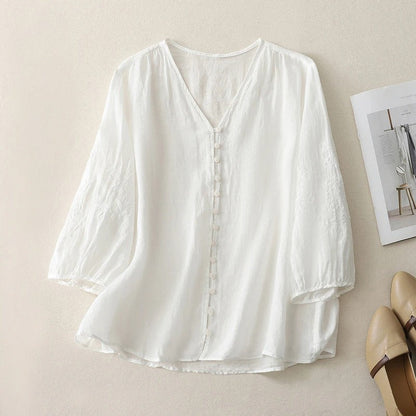 Elegance Linen Blouse