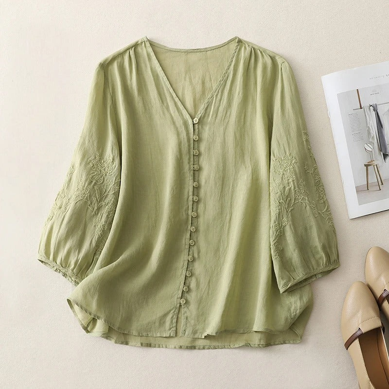 Elegance Linen Blouse