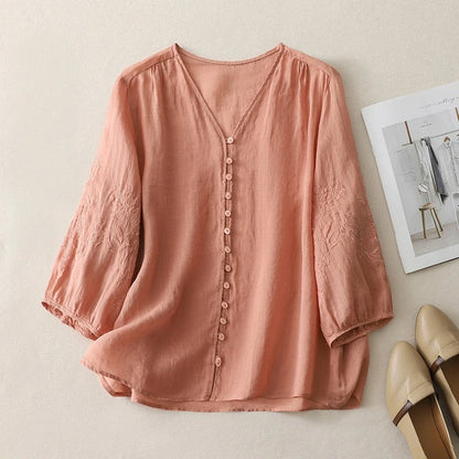 Elegance Linen Blouse