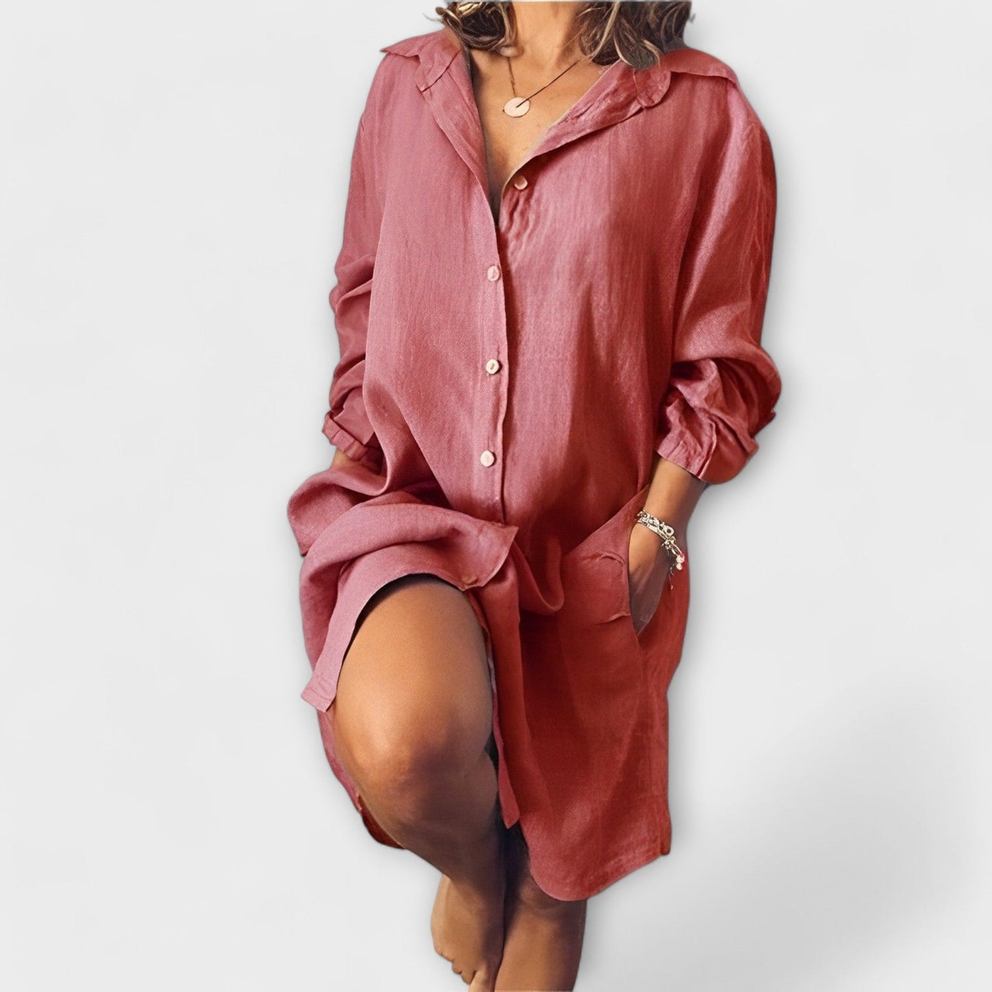 Elegant Comfort Linen Blouse