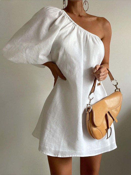 Sculpting One-Shoulder Dress