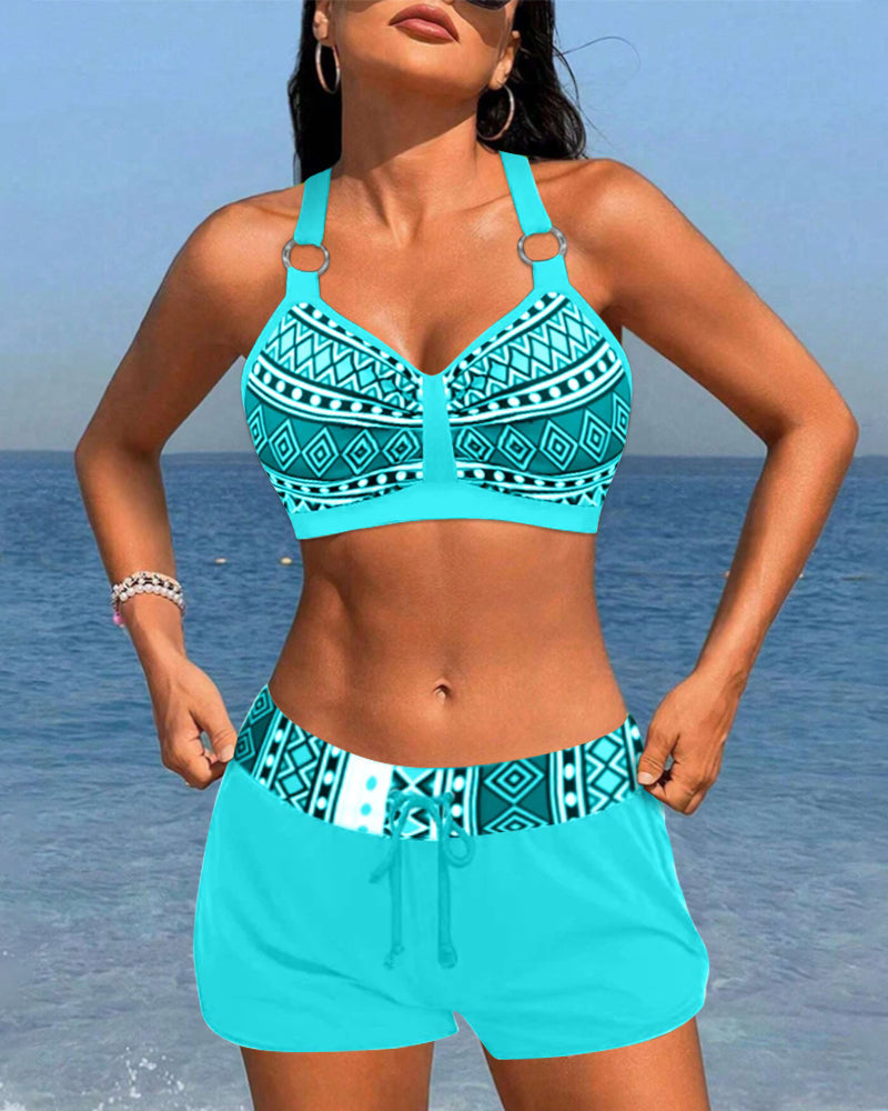 Elegant High-Waist Tankini