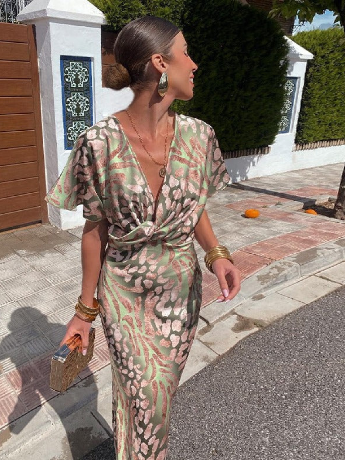 Elegant-Silhouette Floral Dress