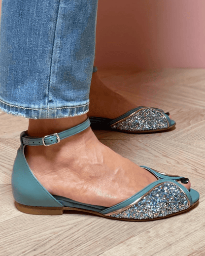Glitter-Glow Low Sandals