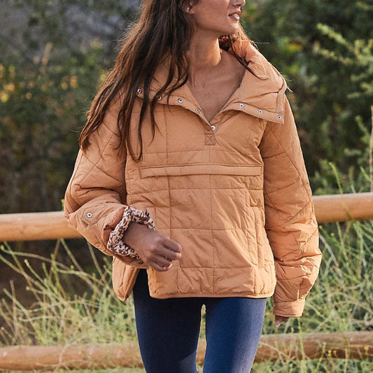 Water-Resistant Hooded Pullover