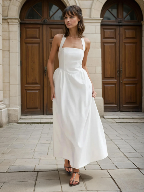 Cooling Halter Maxi Dress