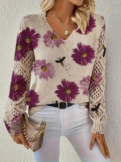 Floral Easy-Care Jumper