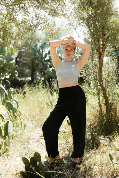 Comfort-Waist Harem Trousers