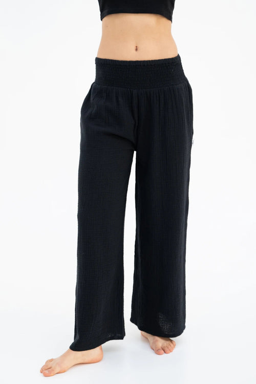 Comfort-Waist Palazzo Trousers