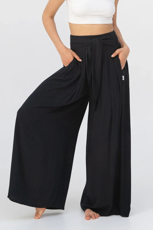 Cooling Tie-Waist Palazzo Trousers