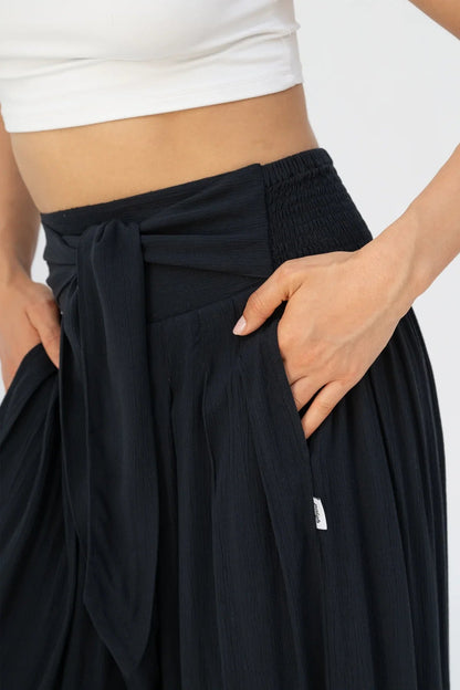 Cooling Tie-Waist Palazzo Trousers