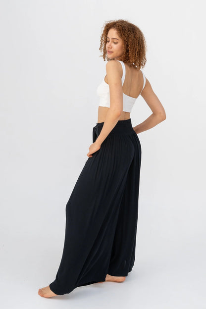 Cooling Tie-Waist Palazzo Trousers