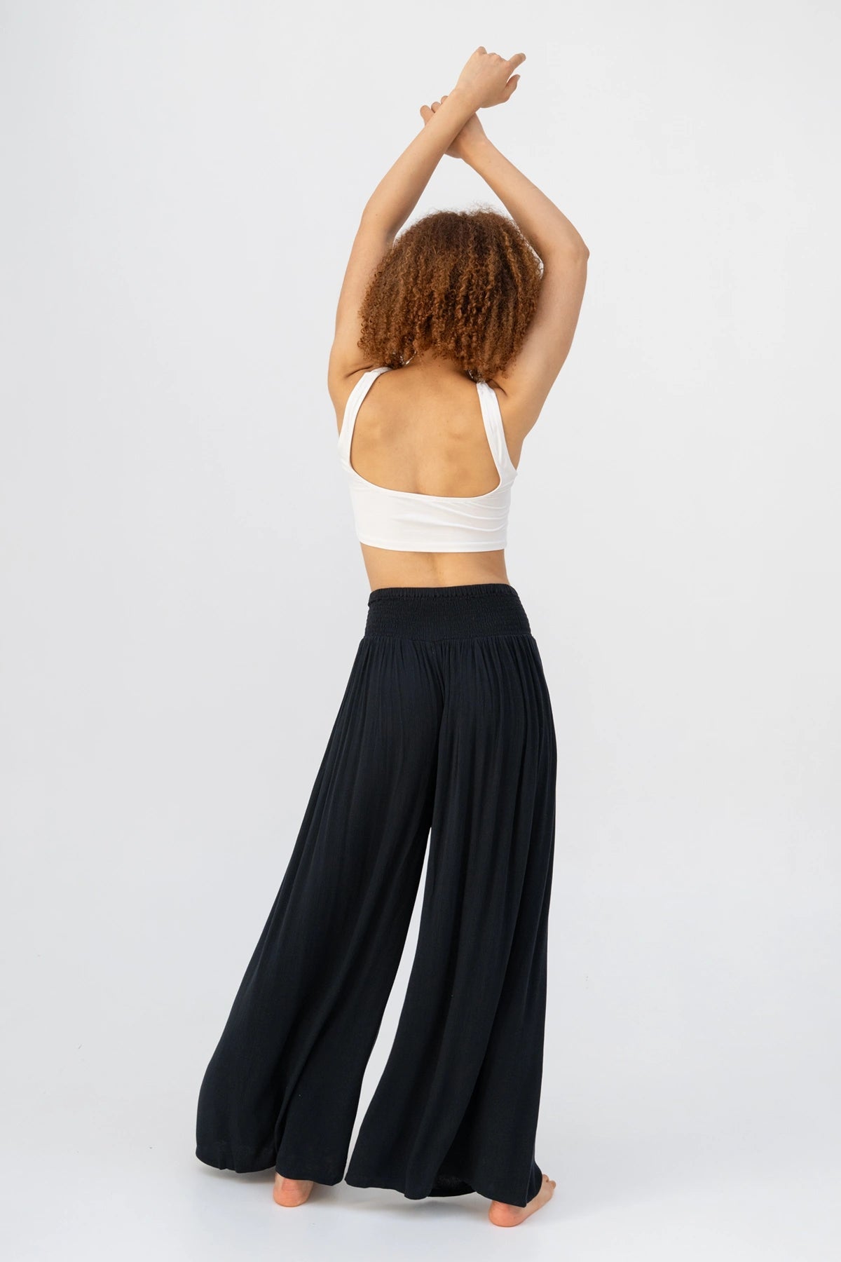 Cooling Tie-Waist Palazzo Trousers