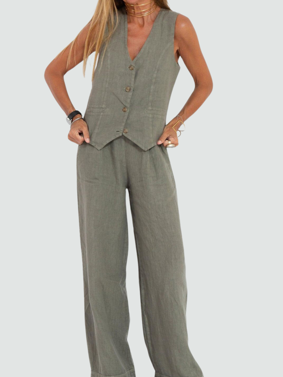 Effortless Chic Cotton-Linen Set