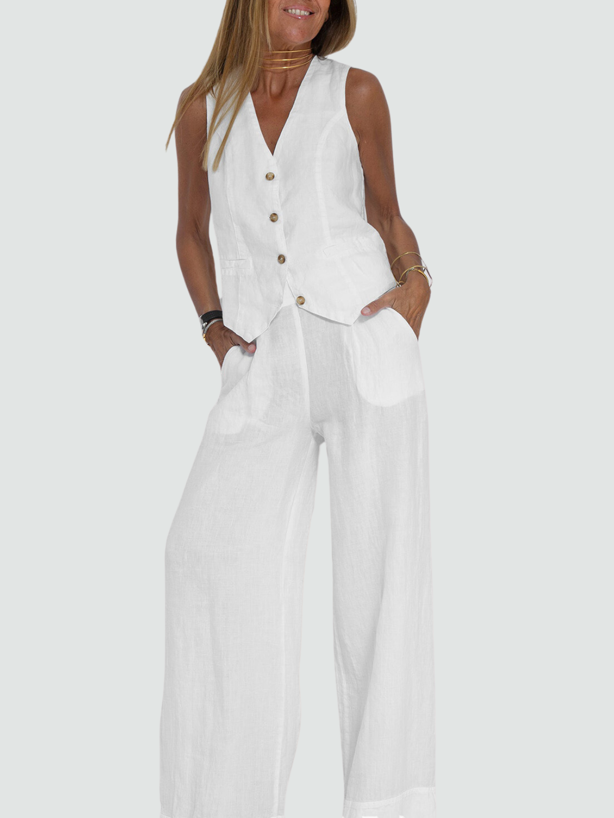 Effortless Chic Cotton-Linen Set