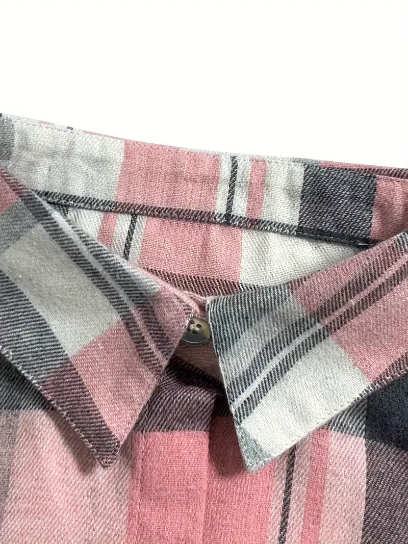 Plaid Easy-Care Blouse