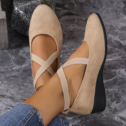 Red Stable-Step Wedge Sandals