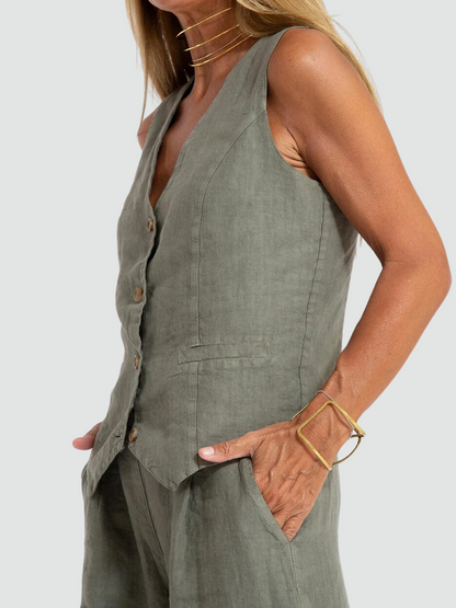 Effortless Chic Cotton-Linen Set
