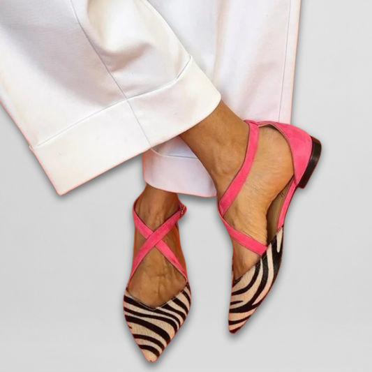 Glam Zebramuster Ballerinas