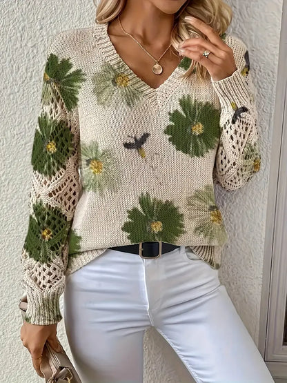 Floral Easy-Care Jumper