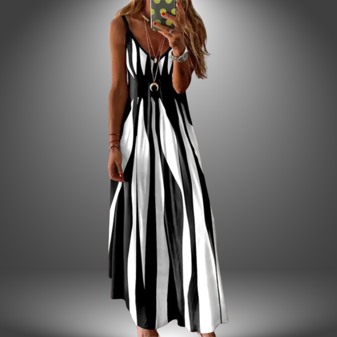 Effortless Striped Summer Maxi Elegance
