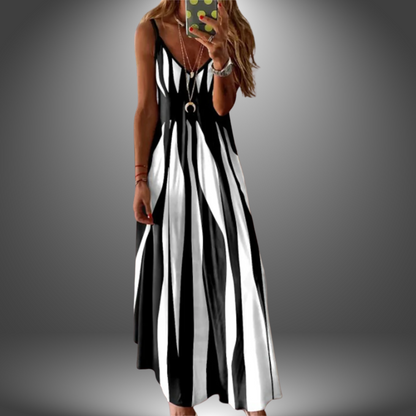 Effortless Striped Summer Maxi Elegance