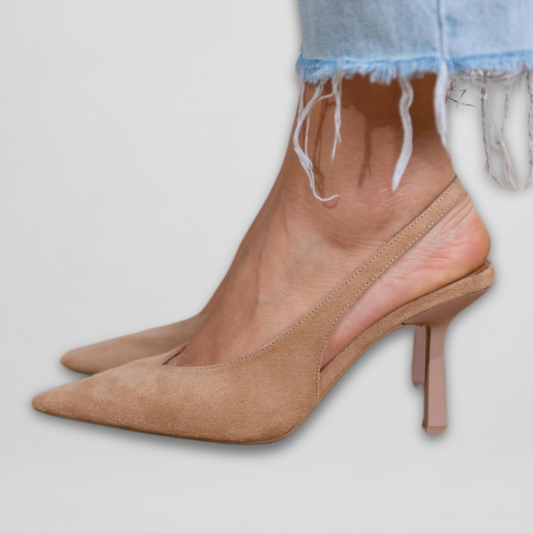 Elegant Nude Slingback Pumps