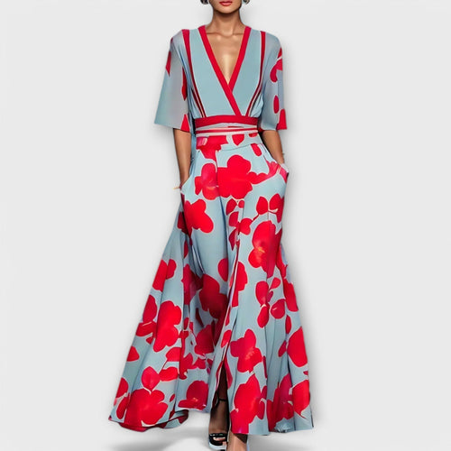 Elegant Floral Wallet Dress