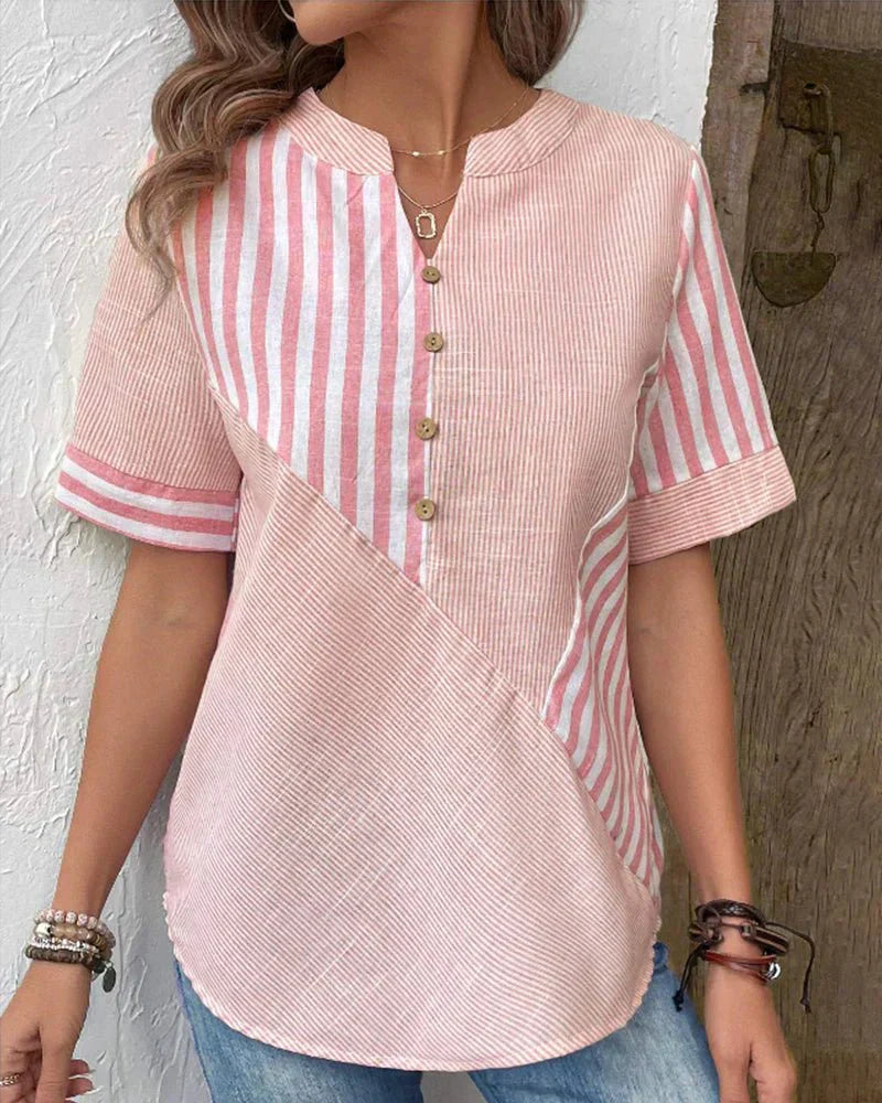 Soft-Comfort Striped Blouse