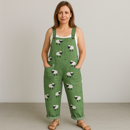 Vintage-Look Sheep Jumpsuit
