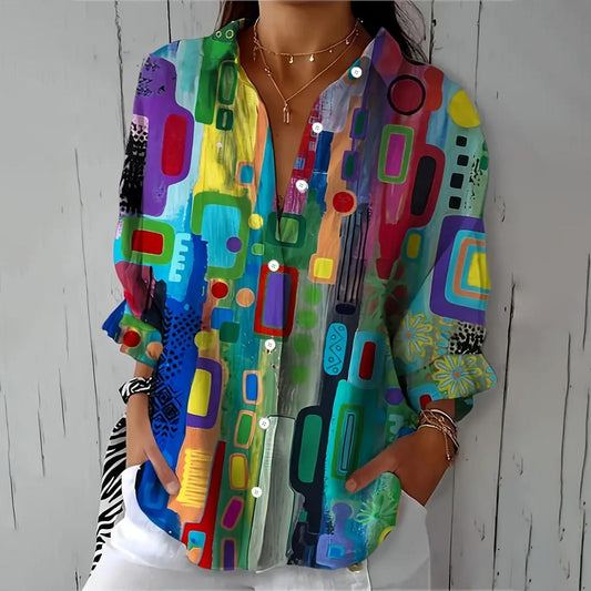 Elegance-Stretch Button-Up Shirt