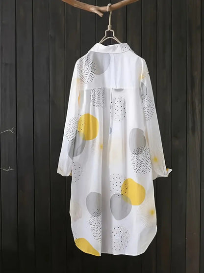 Easy-Care Geometric Blouse