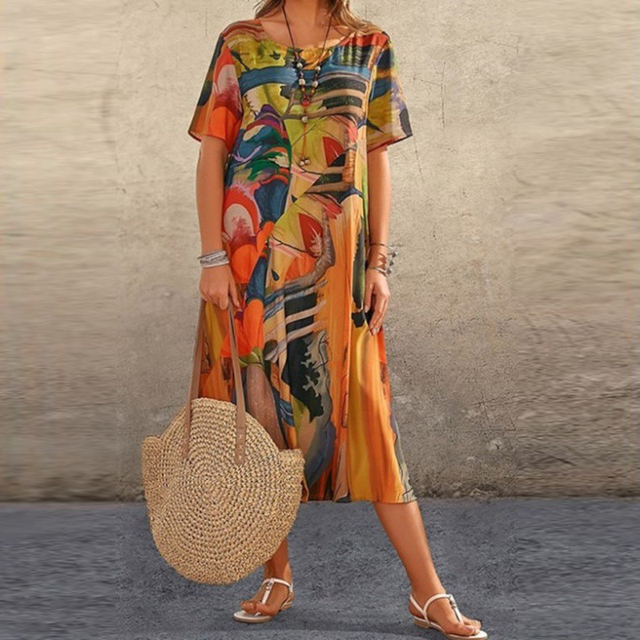 Artistic Comfort Printed Dress