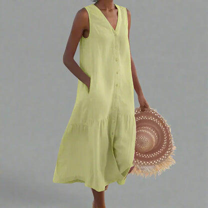 Cooling V-Neck Dress