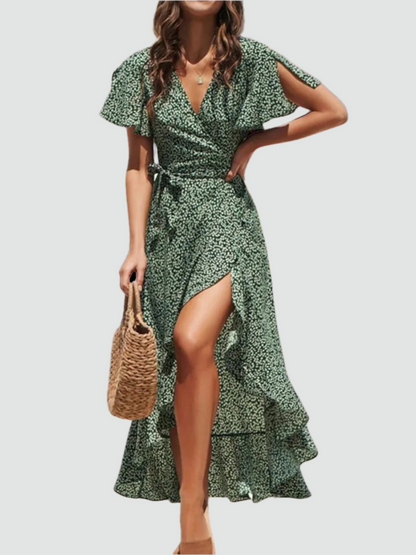 Elegant Boho Floral Summer Dress